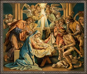 Die Geburt Christi - Madonna und Kind - Neues Testament von Unbekannter Künstler