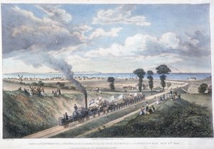 Die Eröffnung der Canterbury & Whitstable Railway, Kent, 3. Mai 1830 von Unbekannt