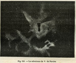 Der Nebel des Schiffes. Gravur aus Camille Flammarions „Les étoiles et les autres curiosités du ciel“ von Unbekannt