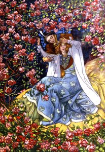 Dornröschen und der Prinz, ca. 1911 (Illustration) von Unbekannter Künstler