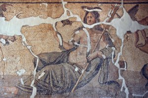 Thetis unter den Fischen-Mosaik aus Iskenderum, Türkei von Unbekannt