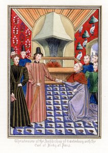 Thomas Arundel (1353-1414), Erzbischof von Canterbury, trifft Henri Bolingbroke (Heinrich IV. von England) von Unbekannter Künstler
