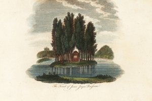 Grab von Jean-Jacques Rousseau, französischer Schriftsteller (Stich) von Unbekannter Künstler