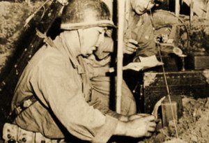 Truppen am Kommunikationsposten, Camp Claiborne, Louisiana, 1943