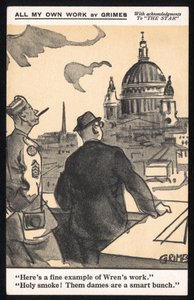 Vereinigtes Königreich: Eine humorvolle Postkarte, produziert während des Zweiten Weltkriegs von Raphael Tuck & Sons Ltd