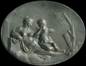 Venus und Amor von Unbekannter Künstler