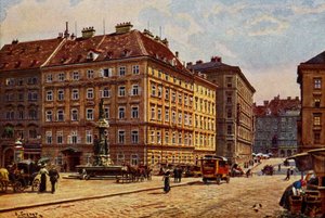 Wien Freiung, Anfang des 20. Jahrhunderts (Postkarte) von Unbekannter Künstler