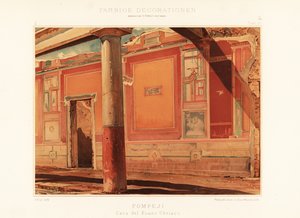 Ansicht des Hauses des betrunkenen Fauns, Pompeji. 1896 (Chromolithographie)