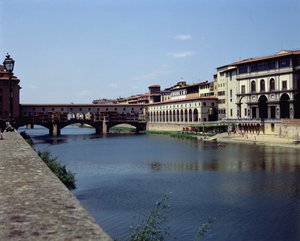 Ansicht der Ponte Vecchio und der Uffizien