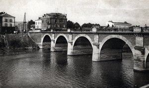 Ansicht der Marne-Brücke in Epernay, Marne (Postkarte ca. 1910) von Unbekannter Künstler