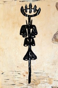 Voodoo-Wandmalerei auf einem Kloster, Togoville, Togo von Unbekannt
