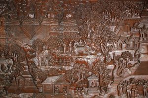 Wat Phra Doi Suthep, Chiang Mai. Relief. Thailand
