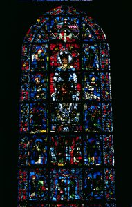 Fenster, das Notre Dame de la Belle Verriere im südlichen Chor darstellt von Unbekannt