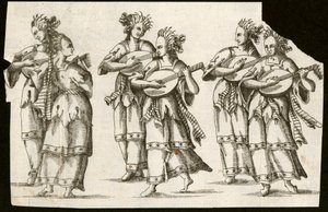 Frauen, die Lauten spielen