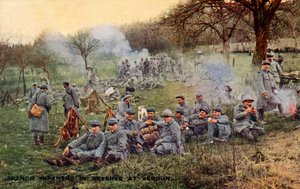 Erster Weltkrieg: Französische Armee in der Schlacht von Verdun von Unbekannter Künstler