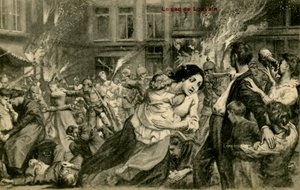 Erster Weltkrieg: Zerstörung von Löwen durch die Deutschen von Unbekannter Künstler