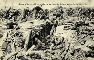 Erster Weltkrieg: Belagerung von Antwerpen von Unbekannter Künstler