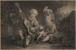 Spielende Kinder, Paris, ca. 1775 von Unbekannter Künstler