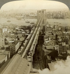 Brooklyn Bridge, New York, USA von Underwood and Underwood