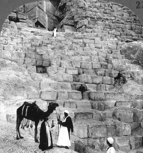 Eingang zur Großen Pyramide von Gizeh, Ägypten, 1905