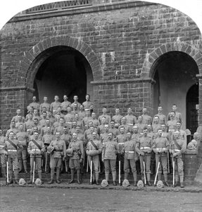 H Kompanie, Royal Warwickshire Regiment, Belgaum, Indien, 1900er Jahre von Underwood and Underwood