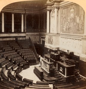 Innenraum der Abgeordnetenkammer, Paris, Frankreich, 1900