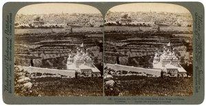 Jerusalem, gesehen vom Ölberg, Palästina, 1901