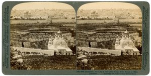 Jerusalem, gesehen vom Ölberg, Palästina, 1901 von Underwood and Underwood