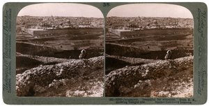 Jerusalem, vom Südosten gesehen, zeigt den Tempelplatz, Palästina, 1900er Jahre von Underwood and Underwood