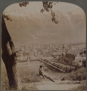 Malerisches Innsbruck, die Hauptstadt von Tirol, Österreich - Unter den strengen bayerischen Alpen, 1898