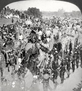Prinzen im großen Staatseinzug, Durbar, Delhi, Indien