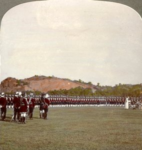 Empfang der Farben im Quadrat, Indien, um 1900 von Underwood and Underwood