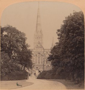 Salisbury Cathedral Nordwestfront England, erste große Kirche des frühen englischen Stils, 1900