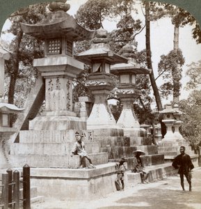 Steinlaternen in Sumiyoshi, Osaka, Japan