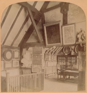 Die Bibliothek im Shakespeare-Haus, Stratford-on-Avon, England, 1900 von Underwood and Underwood