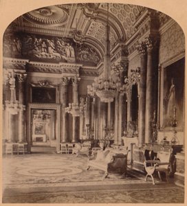 Der prächtige blaue Raum der Königin, Buckingham Palace, London, England, 1900