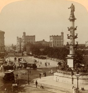 Das Tegetthoff-Denkmal, im Prater-Stern, Wien, Österreich, 1898 von Underwood and Underwood
