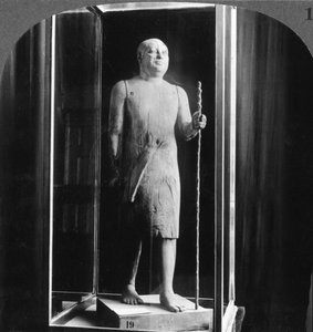 Die berühmte Holzstatue namens Shekh-el-Beled, Kairo, Ägypten, 1905