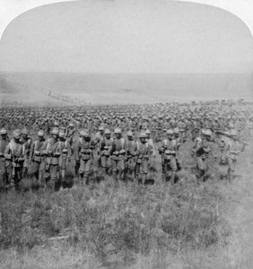 Die tapfere Garde-Brigade marschiert auf Brandfort, Burenkrieg, Südafrika, 1901