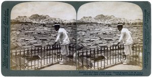 Die wirren Dächer von Seoul, Hauptstadt des Einsiedlerkönigreichs Korea, 1904 von Underwood and Underwood