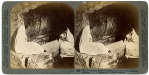 Das Grab Jesu, außerhalb Jerusalems, Palästina, 1897 von Underwood and Underwood