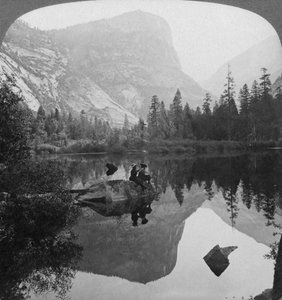 Ansicht des Mirror Lake, Blick auf den Mount Watkins, Yosemite, Kalifornien, USA, 1902