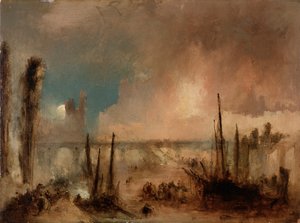 Brand des Parlamentsgebäudes (6. Oktober 1834) von Unknown