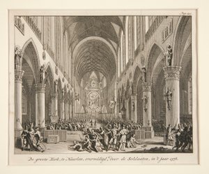 Die große Kirche in Haarlem, überwältigt von den Soldaten