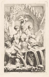 Brunnen mit Putti und Delfinen (Diverses Fontaines) von Unknown