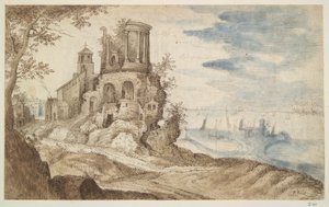 Imaginäre Landschaft mit dem Tempel der Sibylle, Tivoli