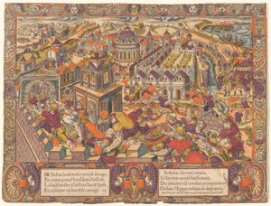 Jerusalem wird eingenommen und verbrannt; König Seleucis hat seine Augen ausgestochen. Und Jeremia wird nach Babylon gebracht. Jeremia 39-43, Nr. 6, Die Geschichte von Jeremia von Unknown