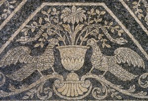 Mosaik- und Wanddekorationen, Nymphaeum in der Villa Litta Visconti Borromeo Arese, Lainate, Lombardei, Italien von Unknown