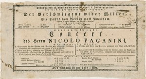 Niccolo Paganini - Plakat von Unknown