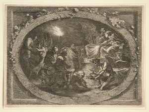 Satanische Szene mit Voltaire